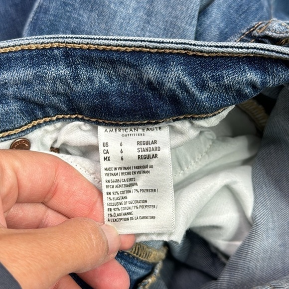 American Eagle Stretch Super hi Rise Flare Jeans Size 6 - Picture 14 of 14